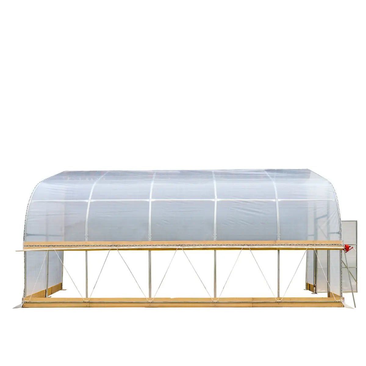 10’ x 20’ Lean-To Greenhouse Grow Tent w/6 Mil Clear EVA Plastic Film, Cold Frame, Hand Crank Roll-Up Side, 6-½’ Sidewall, TMG-GHL1020