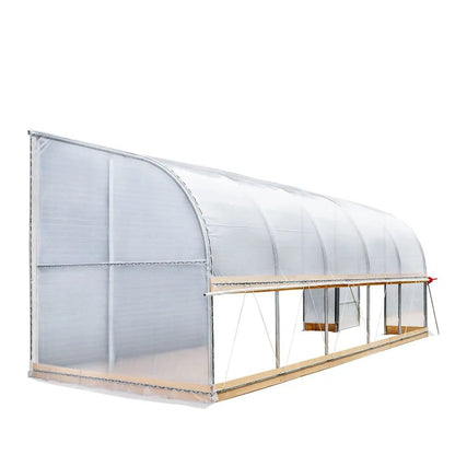 10’ x 20’ Lean-To Greenhouse Grow Tent w/6 Mil Clear EVA Plastic Film, Cold Frame, Hand Crank Roll-Up Side, 6-½’ Sidewall, TMG-GHL1020