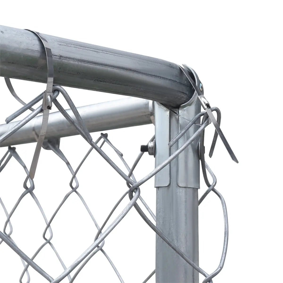 10’ x 20’ Outdoor Dog Kennel Playpen, Outdoor Dog Runner, Pet Exercise House, Lockable Gate, 6’ Chain-Link Fence, TMG-DCP1020