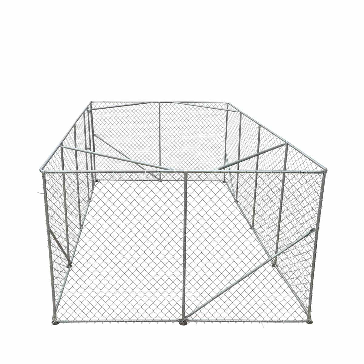 10’ x 20’ Outdoor Dog Kennel Playpen, Outdoor Dog Runner, Pet Exercise House, Lockable Gate, 6’ Chain-Link Fence, TMG-DCP1020