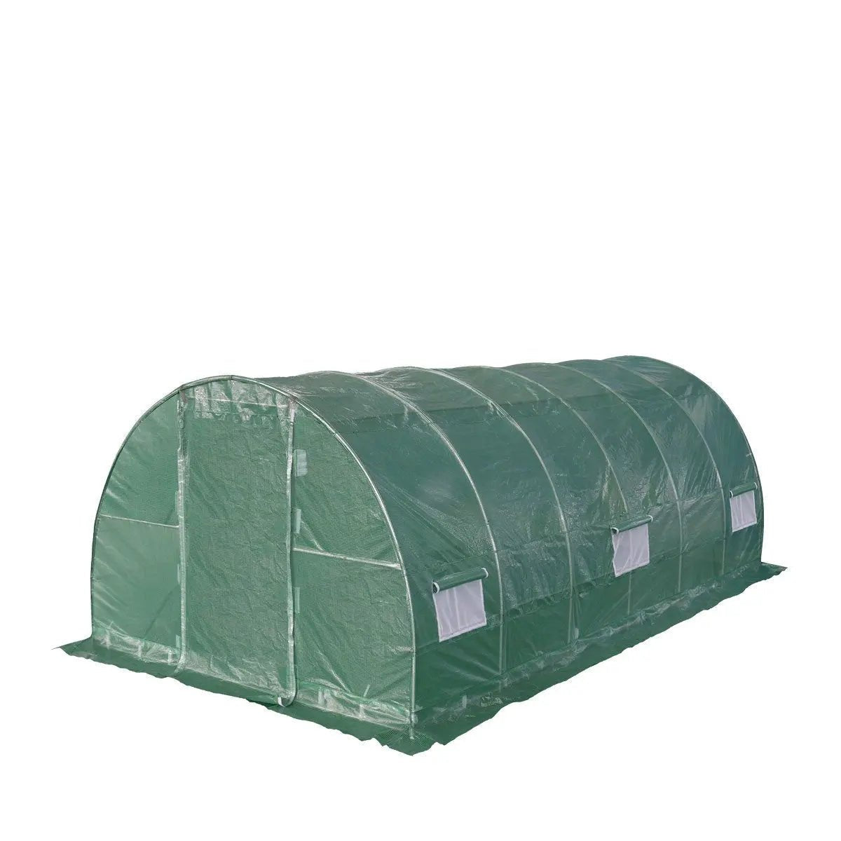 10’ x 20’ Tunnel Greenhouse Grow Tent w/Ripstop Leno Cover, Cold Frame, Roll-Up Mesh Windows, Round Top Roof, TMG-GH1020R