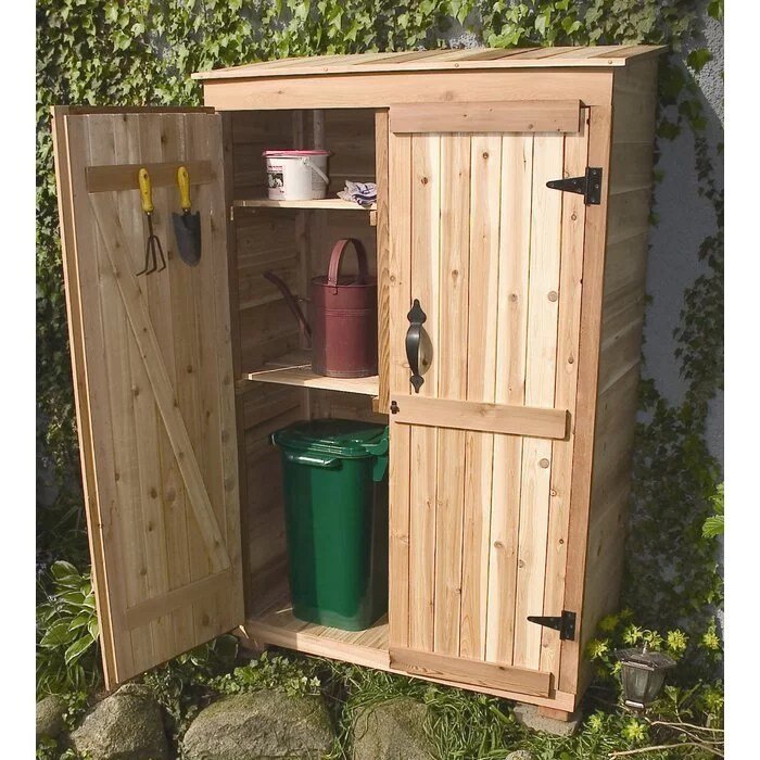 4 ft. W x 2 ft. D Garden Chalet Cedar Wood Tool Shed