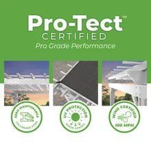 12X10 HAWTHORNE TRADITIONAL STEEL PERGOLA WITH SAIL SHADE SOFT CANOPY